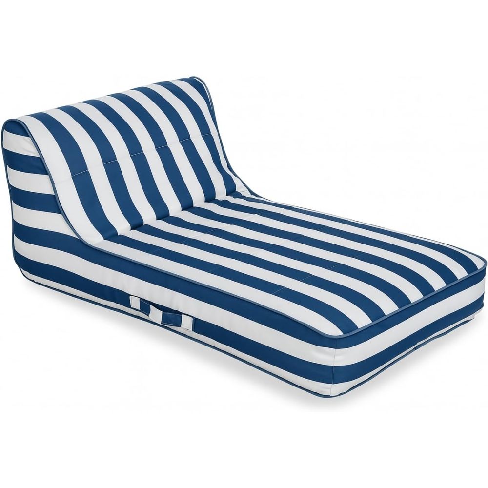 Kids Outdoor Lounger Chair - 布張りのスタイリッシュなプール用フロートラウンジャー、大型フローティングチェア＆背もたれ、頑丈な湖、ビーチ、大人＆子供向け - コンフォータブル