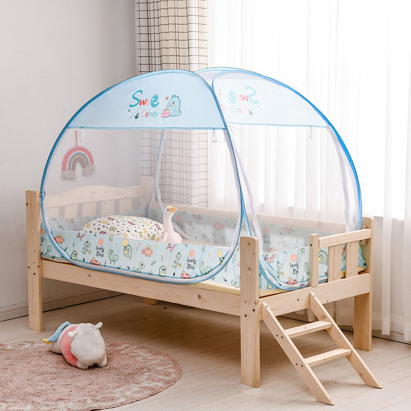 Kids Outdoor Tent - パオ子供蚊帳両開きドアシェーディング落下防止ベビーベッド蚊帳ダブルジッパー折りたたみ蚊帳屋外テント