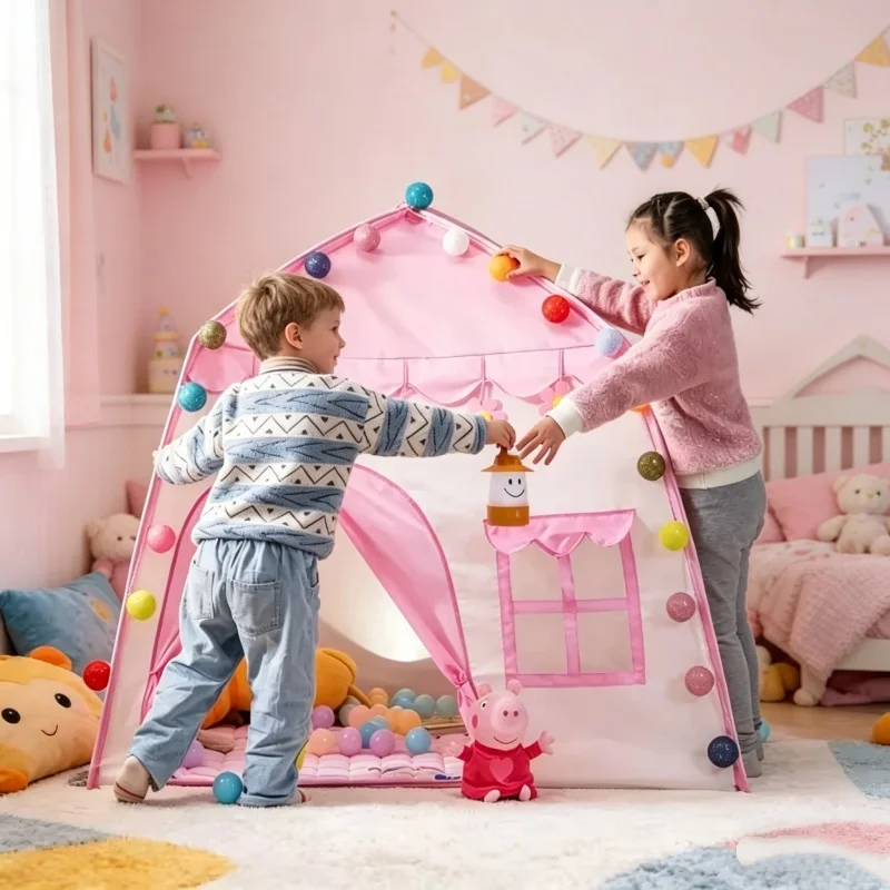 Kids Outdoor Tent - 子供用ポータブルスペースプレイテントアクティビティハウスオーシャンボールプール屋内外ゲームセット赤ちゃんインタラクティブプレイおもちゃ子供向けギフト