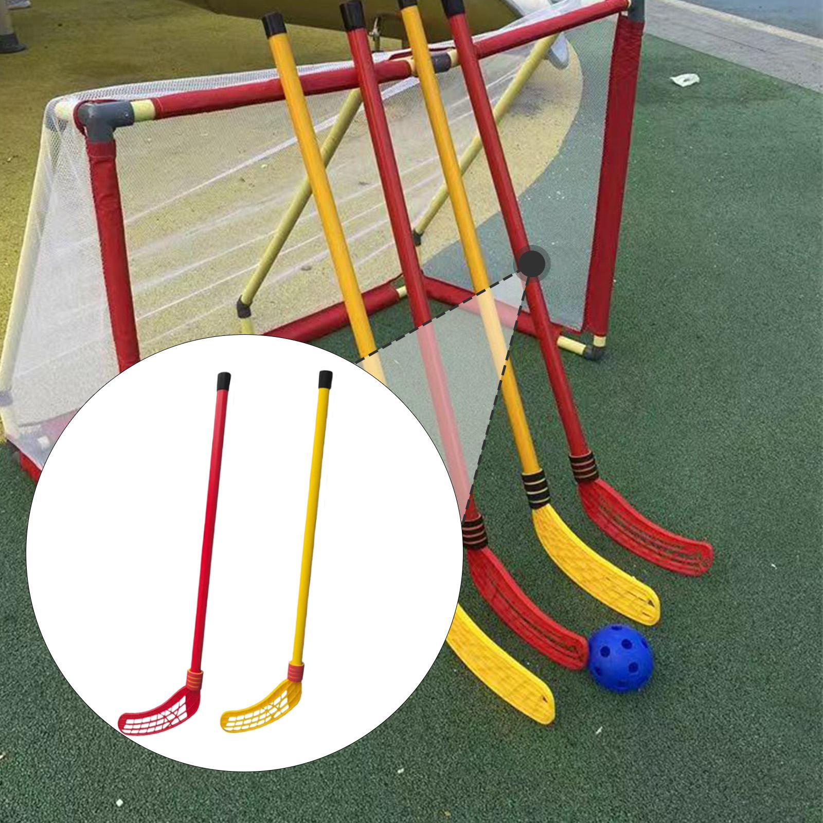 Kids Outdoor Hockey Sticks - フロアボールスティック フィールドホッケー 初心者向けおもちゃ 体力トレーニング感覚トレーニング器具 子供用 親子で楽しめる屋外遊び