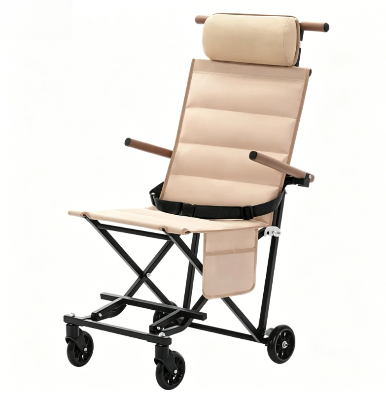 Kids Outdoor Lounger Chair - ポータブル折りたたみ式多機能リクライニングキッズトロリーチェア、子供と大人のための頑丈な耐荷重性、屋外ピクニック、旅行、ビーチに最適