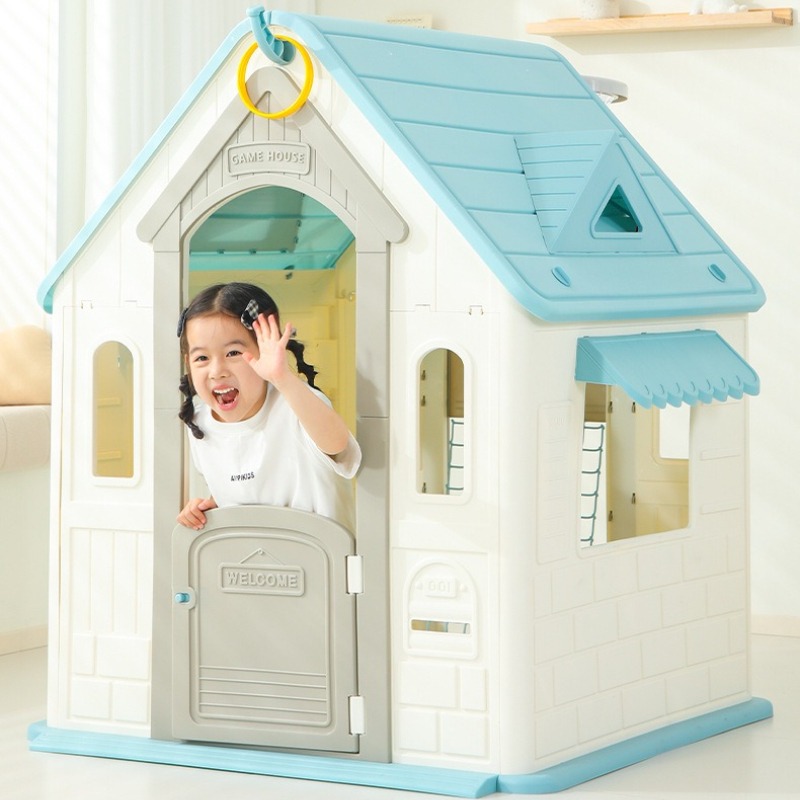 Kids Outdoor Tent - 子供用おもちゃテント プラスチック製プレイハウス 室内屋外兼用 ごっこ遊びハウス ドアと窓付き 安全で安定した子供用ゲームハウス