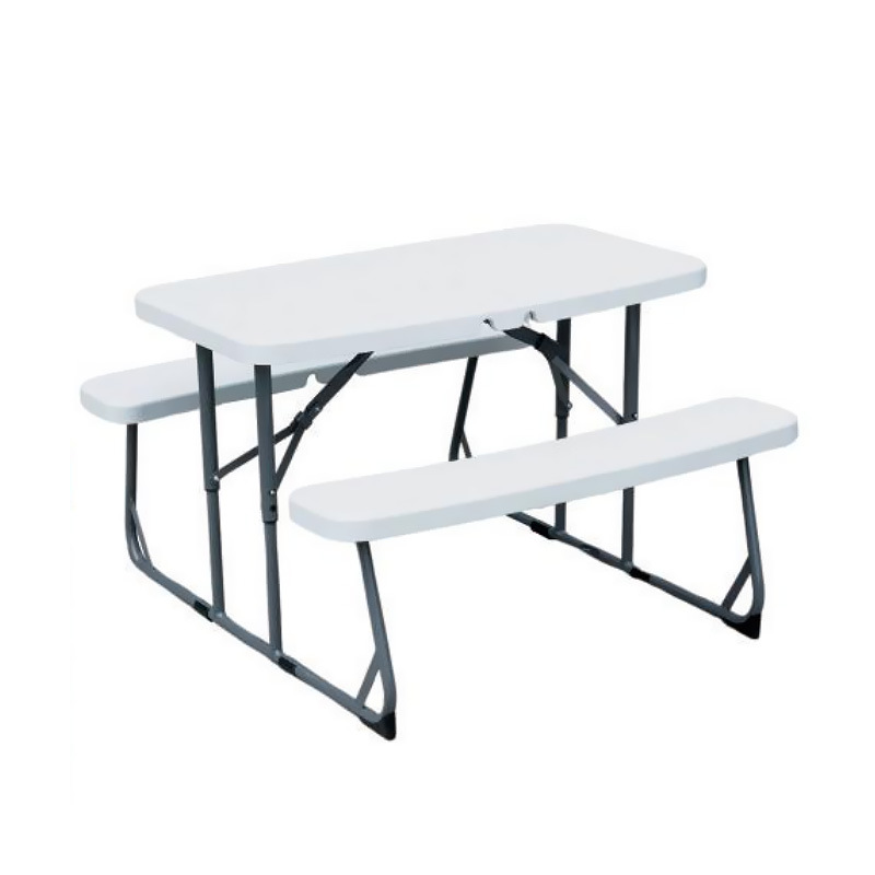 Kids Outdoor Bench Table - 屋外子供用子供庭園学校ピクニックキャンプ用耐久性のある折りたたみ式プラスチック製屋内学生用テーブルとベンチセット