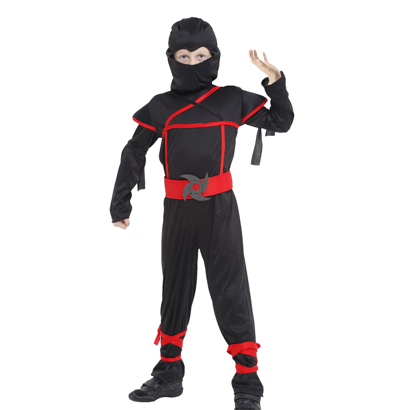 Kids Outdoor Ninja Warrior Course - 子供のための忍者コスプレ衣装,男の子と女の子のためのハロウィーンの衣装,凝った服,剣なし