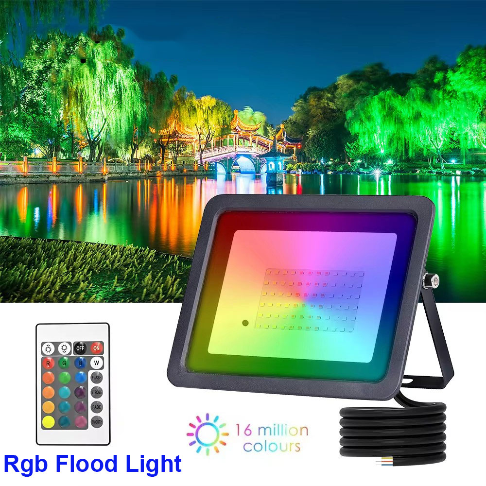Balance Beam Outdoor - RGB屋外LEDプロジェクター220V RGB投光器10W 30W 100W 50W防水LEDカラーチェンジRGBスポットライトランプリモコン付き