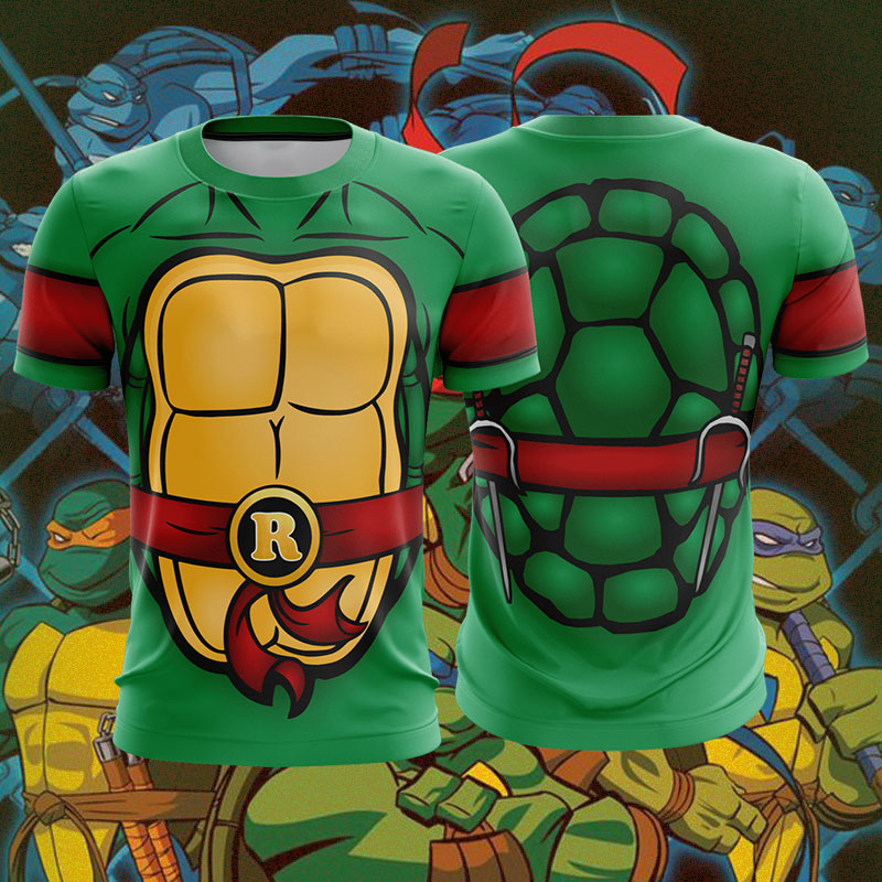 Kids Outdoor Ninja Warrior Course - バンダイ忍者タートルズボーイズ Tシャツ TMNT クラシックアニメコスプレ衣装総柄プリント大人子供 Tシャツ男性夏面白いグラフィックトップス