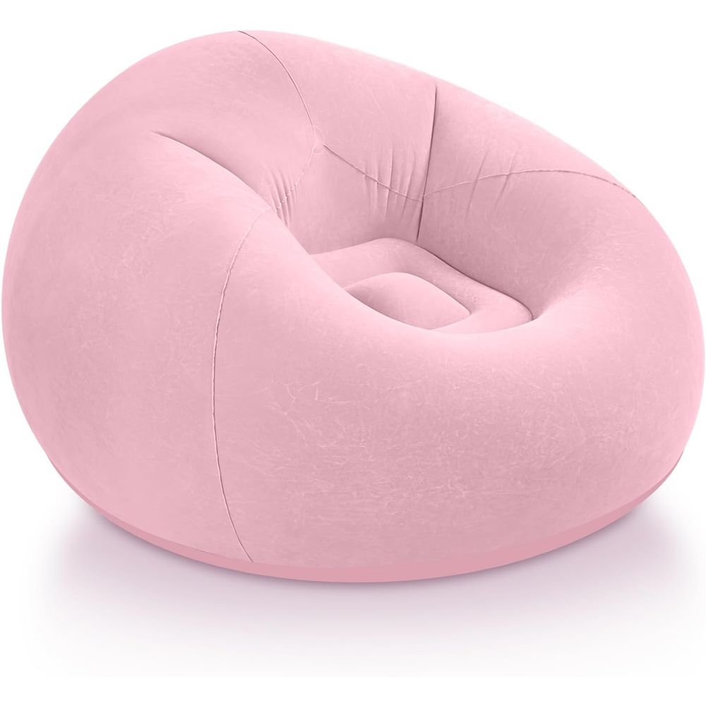 Kids Outdoor Lounger Chair - インフレータブルビーンバッグチェア、ピンク | 大人と子供向けのポータブルレイジーソファ、屋外映画鑑賞用シート、教室用ラウンジャーカウチ、読書用