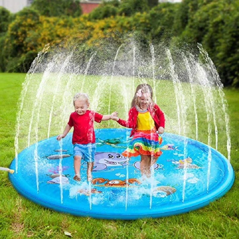 Kids Outdoor Clubhouse - 100/170cm キッズインフレータブルウォータースプラッシュプレイプール-屋外ラウンドスプリンクラーマット面白い庭の水スプレーパッド子供のための夏の楽しみ