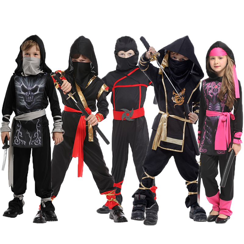 Kids Outdoor Ninja Warrior Course - 子供のための古代日本の衣装,ドラゴン忍者の衣装,戦士のコスプレ,カーニバルパーティー,ファンシードレス,子供のための