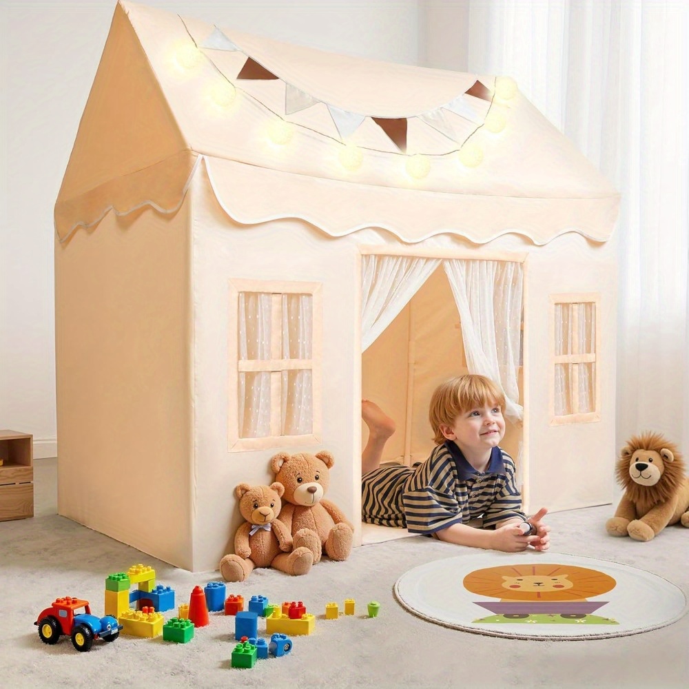 Kids Outdoor Tent - JOYFY キッズプレイテント 室内/屋外兼用 51*35*52インチ テント ブランケット付き