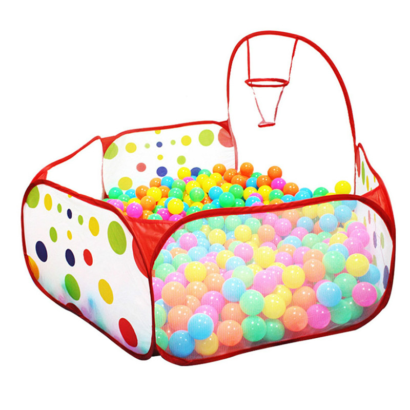 子供用のバスケットとボール付きの折りたたみ式プール,赤ちゃん - Kids Outdoor Tent のレビューと価格