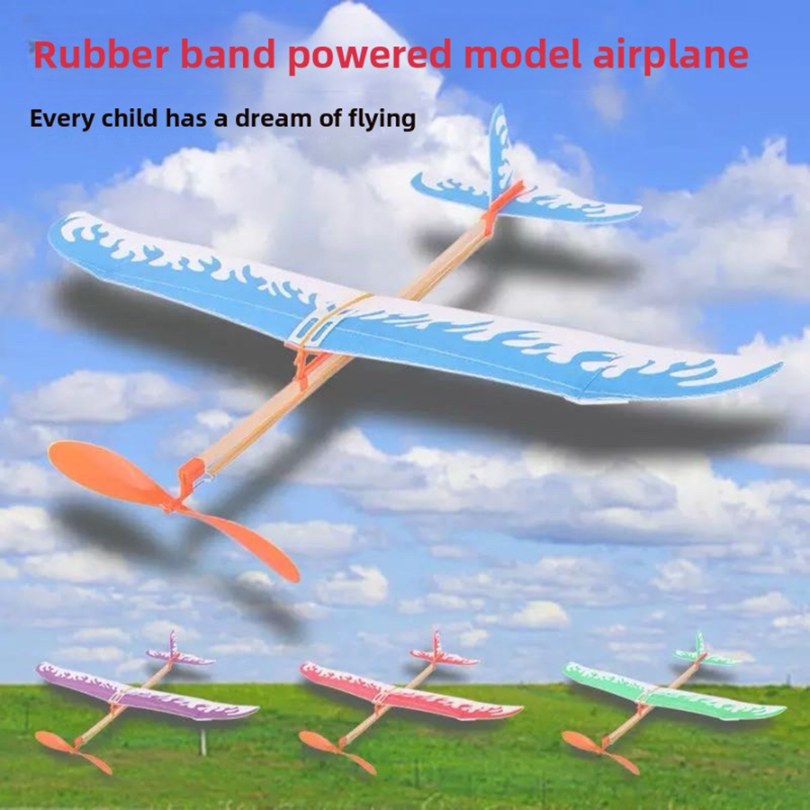 DIYゴムバンド飛行機動力付きグライダー航空機キット飛行ゲー - Kids Outdoor Games のレビューと価格