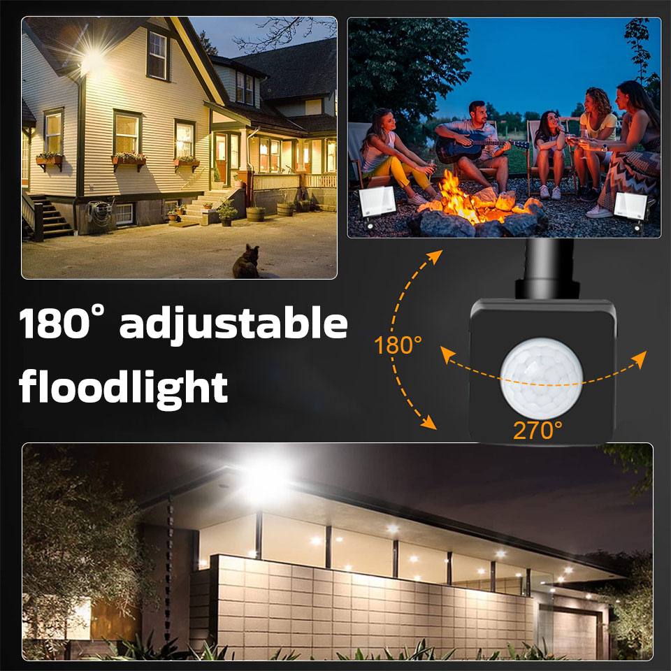 LED PIR モーションセンサー投光器屋外 20 ワット  - Balance Beam Outdoor のレビューと価格