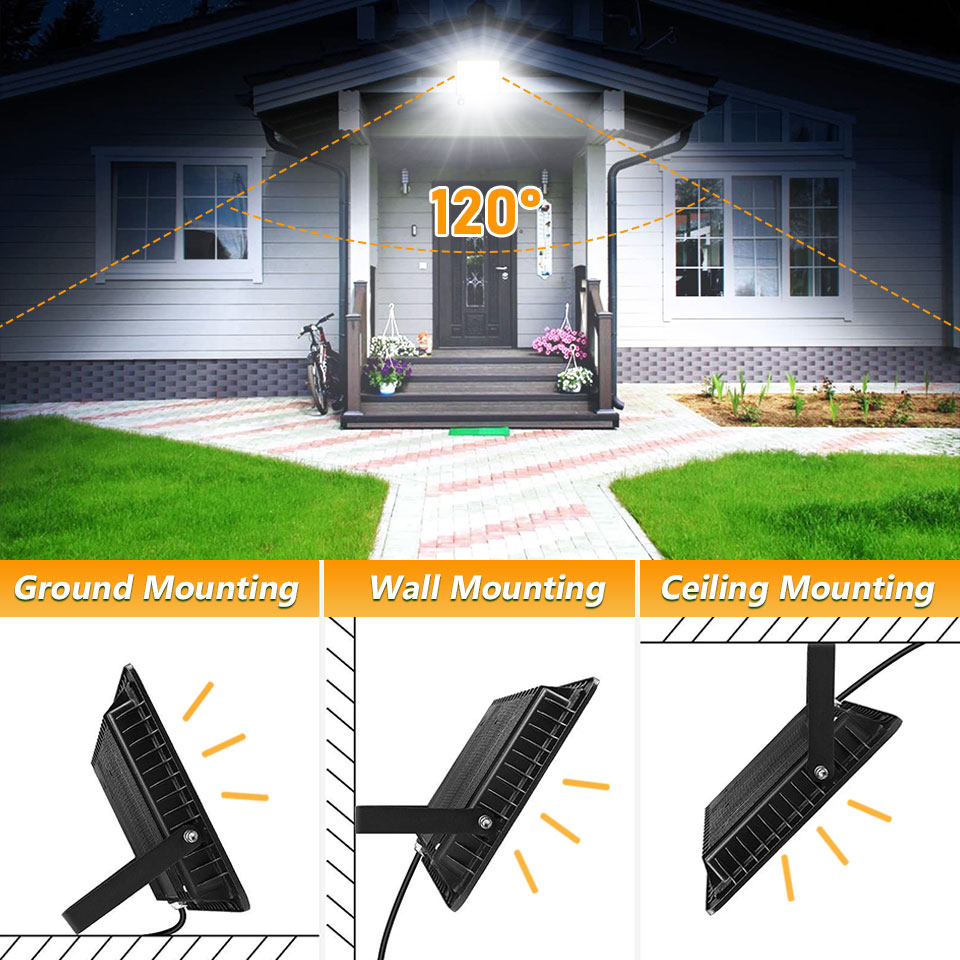 LED PIR モーションセンサー投光器屋外 20 ワット  - Balance Beam Outdoor のレビューと価格
