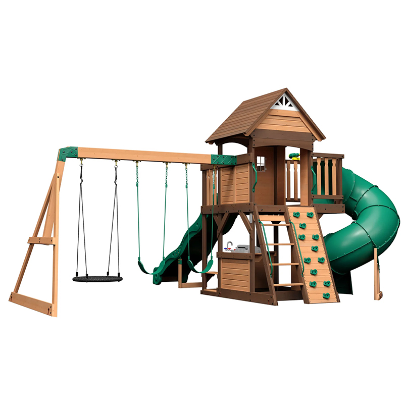 木製屋外遊具セット（滑り台、クライミングウォール、モンキーバ - Kids Outdoor Monkey Bar Set のレビューと価格