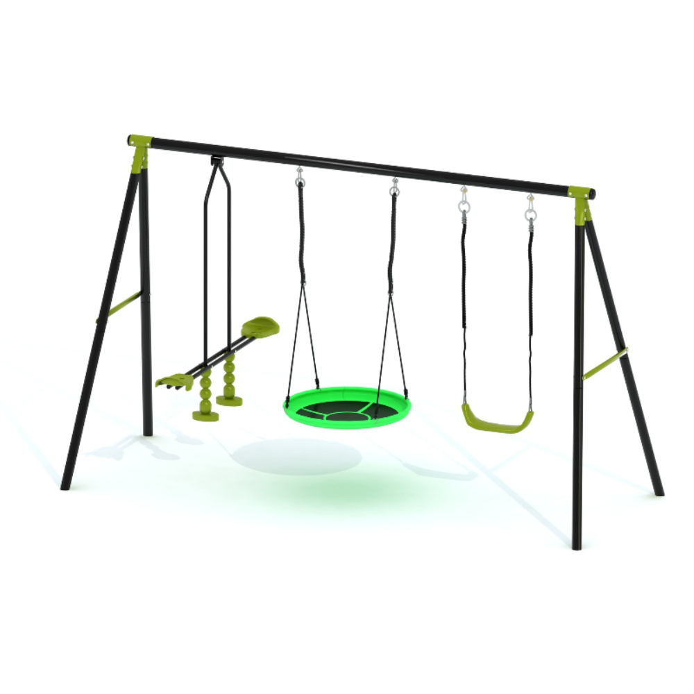3in1子供用スイング・滑り台・クライミングセット、ハンギン - Kids Outdoor Swing Set With Slide のレビューと価格