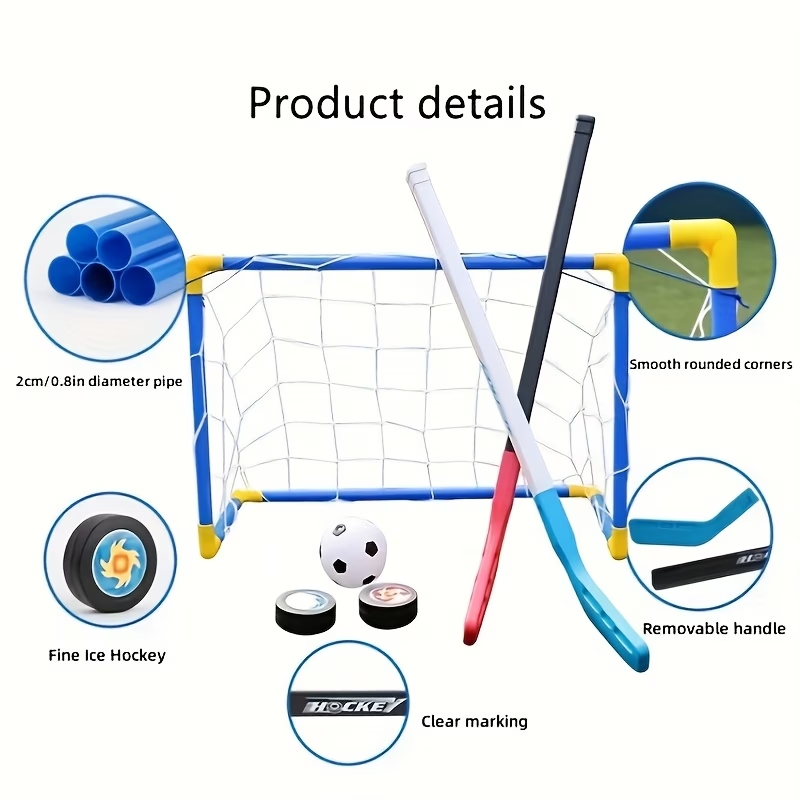 2in1キッズホッケー＆サッカーゴールセット、ミニ屋内外スポ - Kids Outdoor Hockey Sticks のレビューと価格