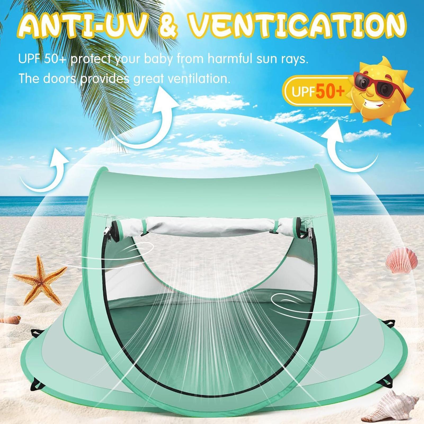 幼児用ビーチテント 屋外 ベビーシェード UVカット 折りた - Kids Outdoor Tent のレビューと価格