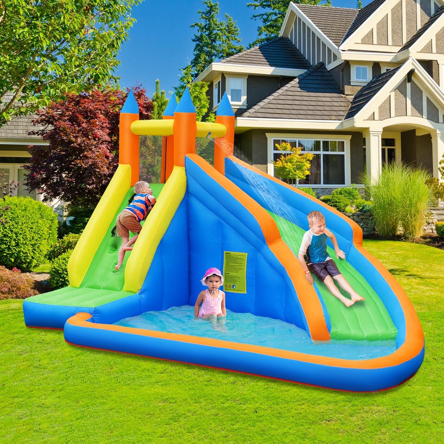 巨大なインフレータブルウォーターパーク、クライミングウォール - Kids Outdoor Inflatable のレビューと価格