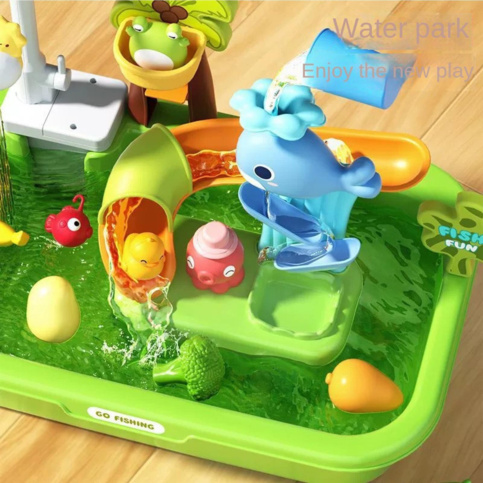 子供用キッチンおもちゃ 電動で楽しい水遊び 取り外し可能なテ - Kids Outdoor Play Table のレビューと価格