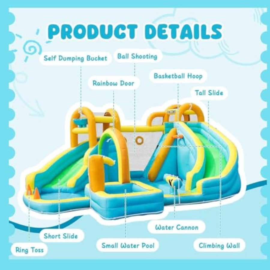 子供用裏庭屋外インフレータブルウォータースライドパーク：PV - Kids Outdoor Inflatable のレビューと価格