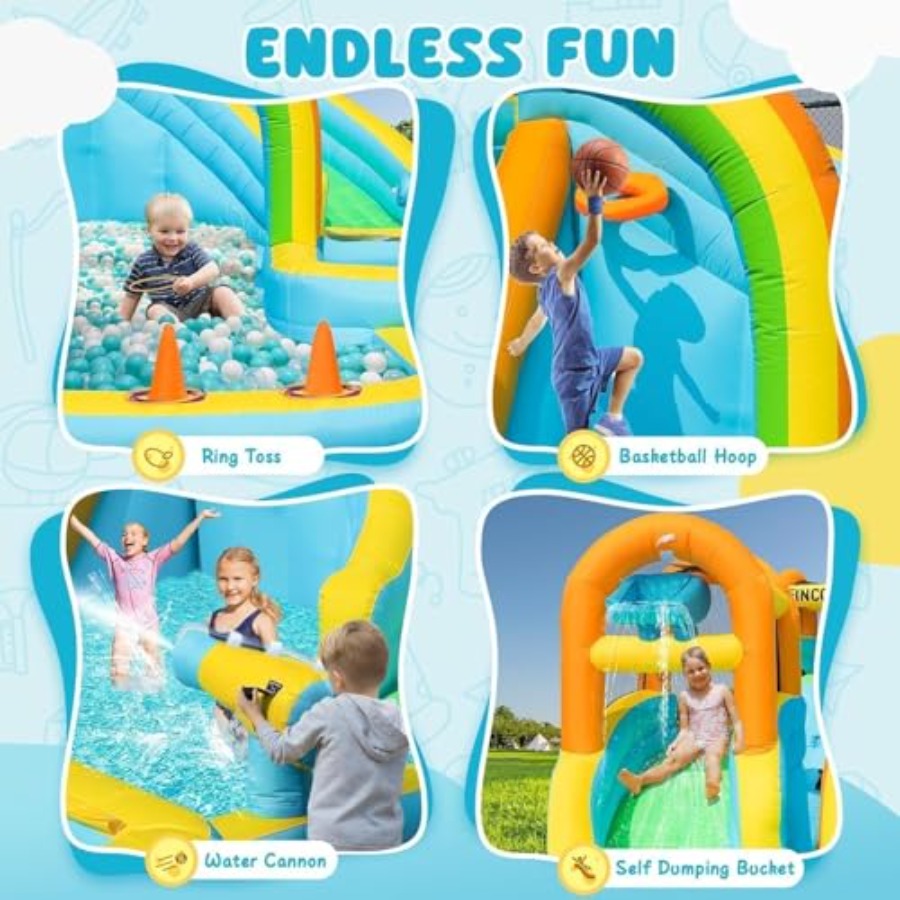 子供用裏庭屋外インフレータブルウォータースライドパーク：PV - Kids Outdoor Inflatable のレビューと価格