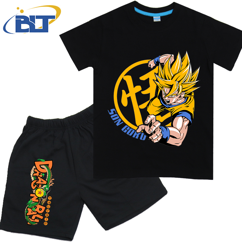 ドラゴンボール孫悟空アニメ Tシャツセット子供綿半袖ショーツ - Tee Ball Set のレビューと価格