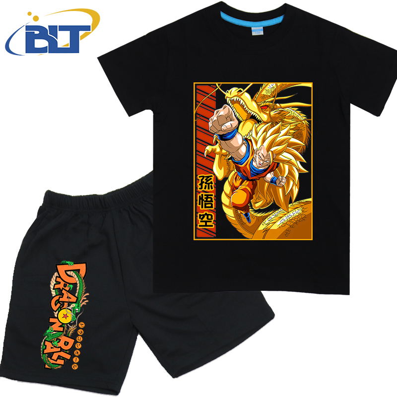 ドラゴンボール孫悟空アニメ Tシャツセット子供綿半袖ショーツ - Tee Ball Set のレビューと価格