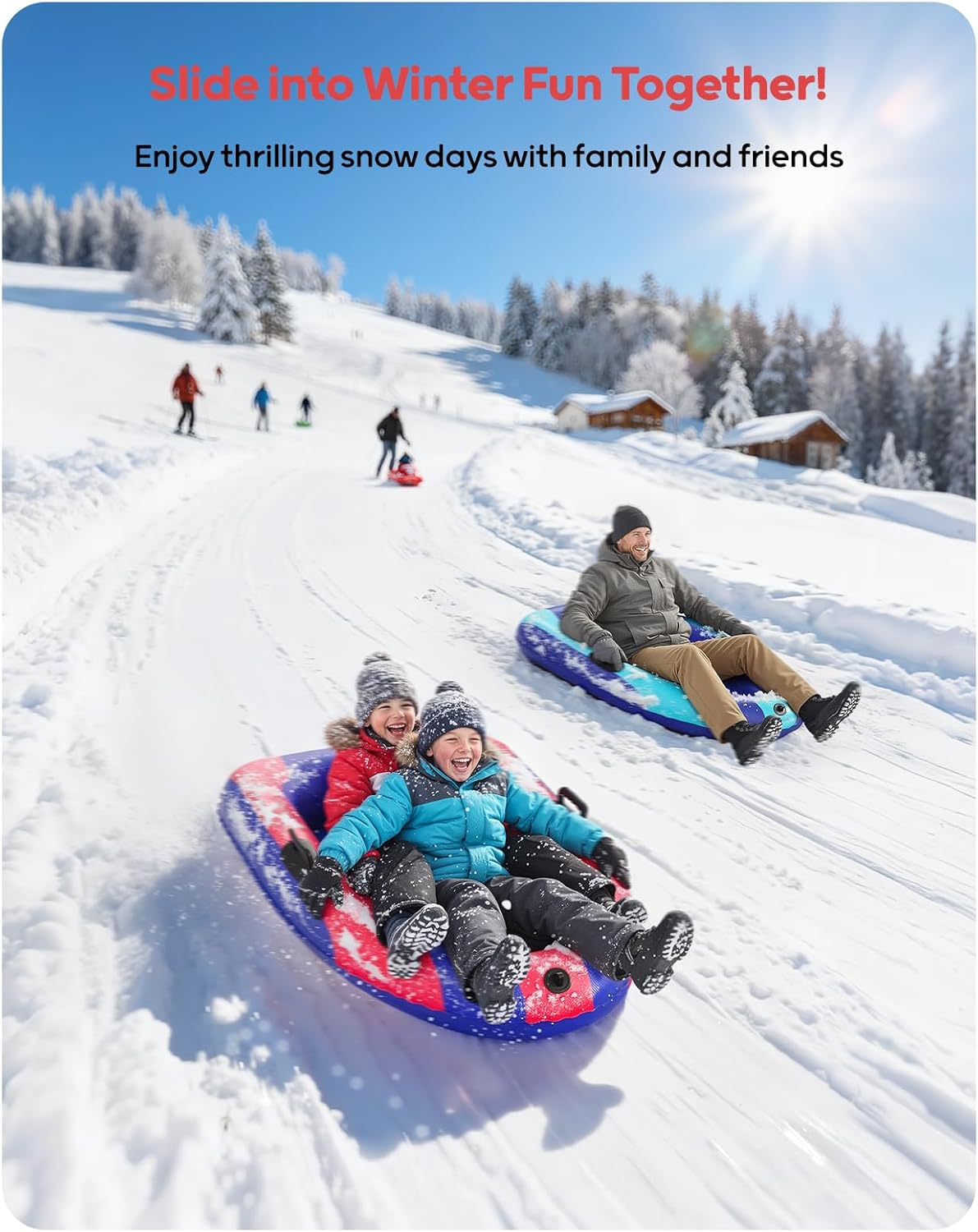 QPAU インフレータブル PVC スノースレッド 子供と大 - Kids Outdoor Inflatable のレビューと価格