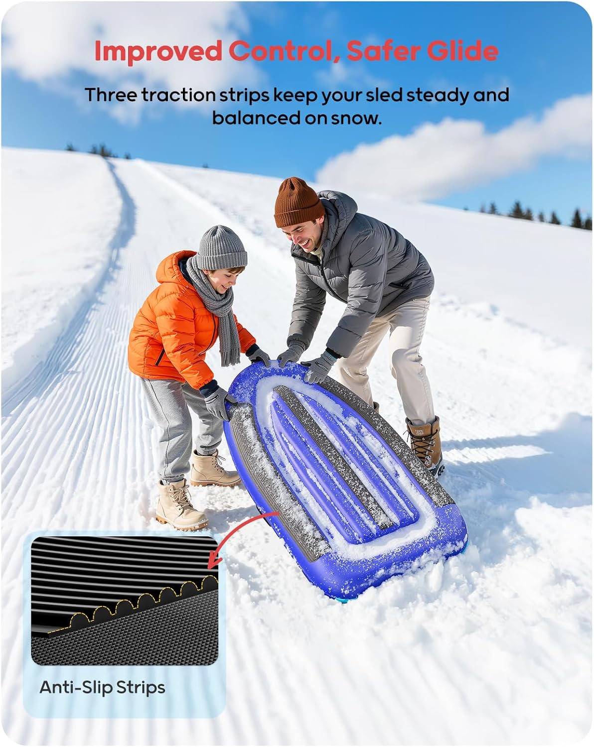 QPAU インフレータブル PVC スノースレッド 子供と大 - Kids Outdoor Inflatable のレビューと価格