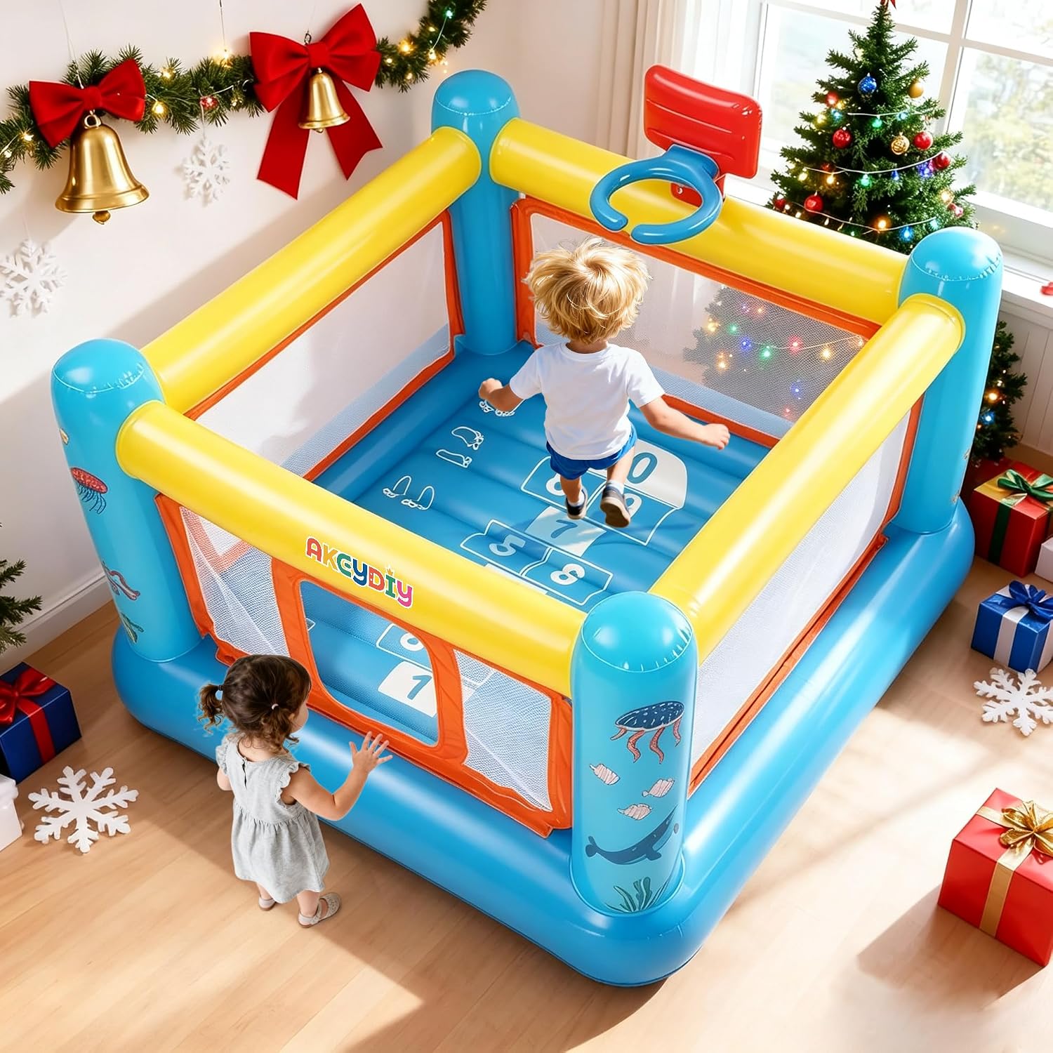 バウンスハウス、子供用PVC製インフレータブルバウンスハウス - Kids Outdoor Inflatable のレビューと価格