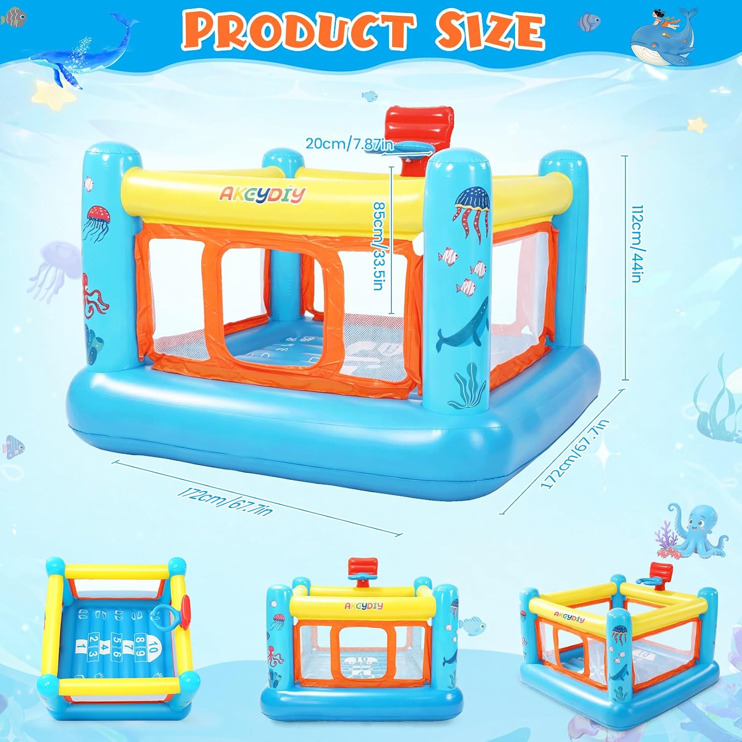 バウンスハウス、子供用PVC製インフレータブルバウンスハウス - Kids Outdoor Inflatable のレビューと価格