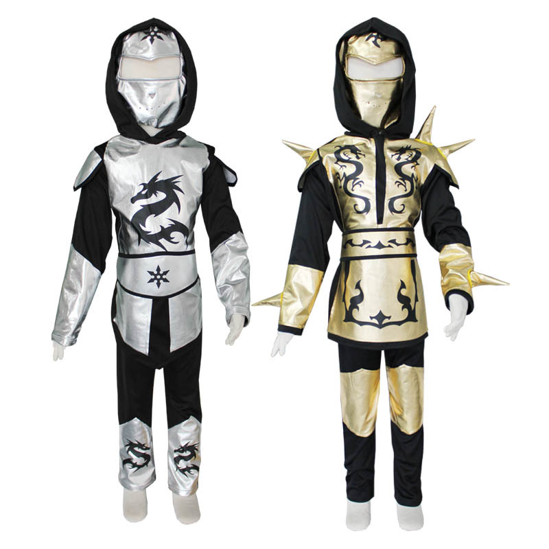 キッズゴールドスライバードラゴン忍者コスプレ衣装男の子サムラ - Kids Outdoor Ninja Warrior Course のレビューと価格