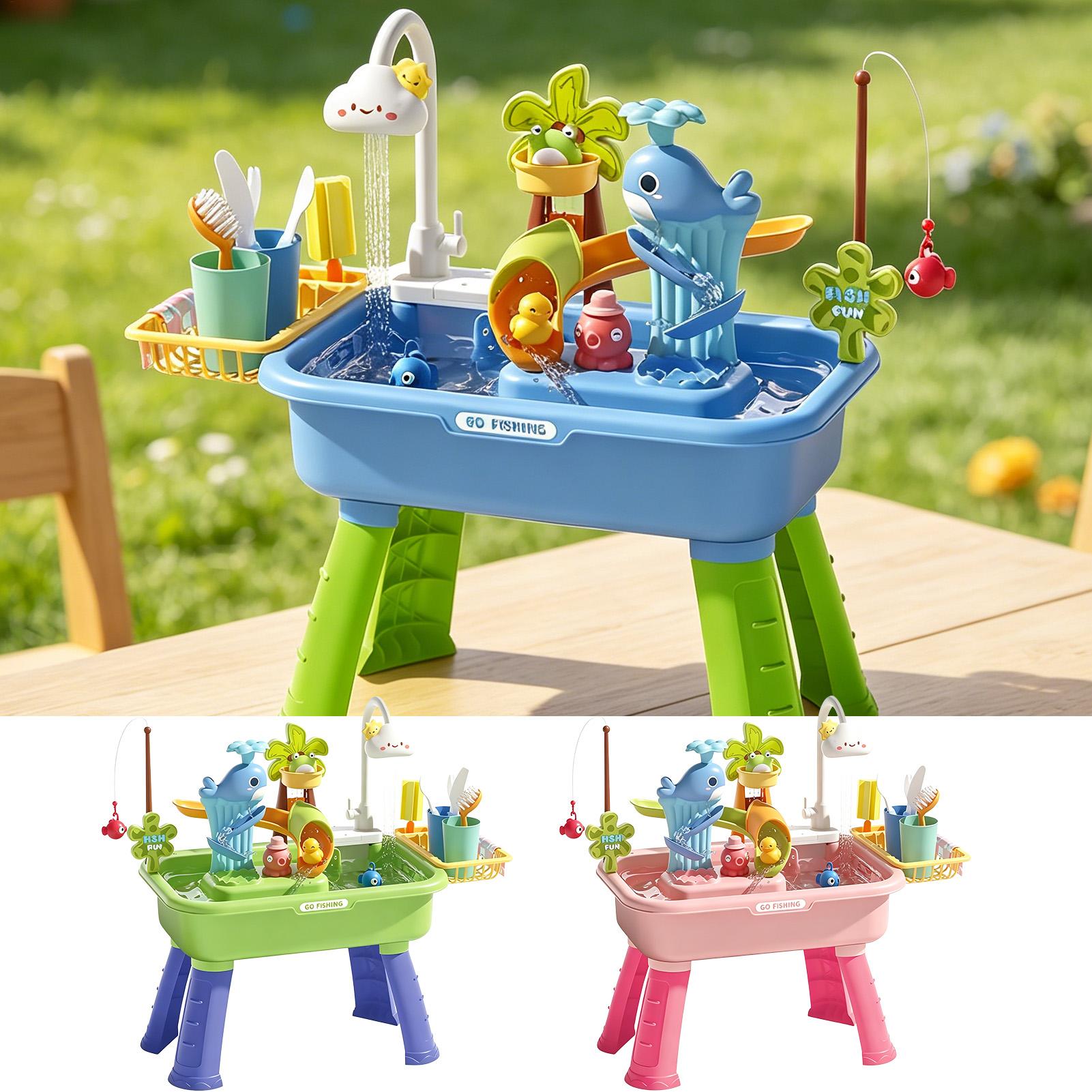ポンプ付きキッズウォーターテーブル、幼児向け感覚遊びシンクア - Kids Outdoor Play Table のレビューと価格