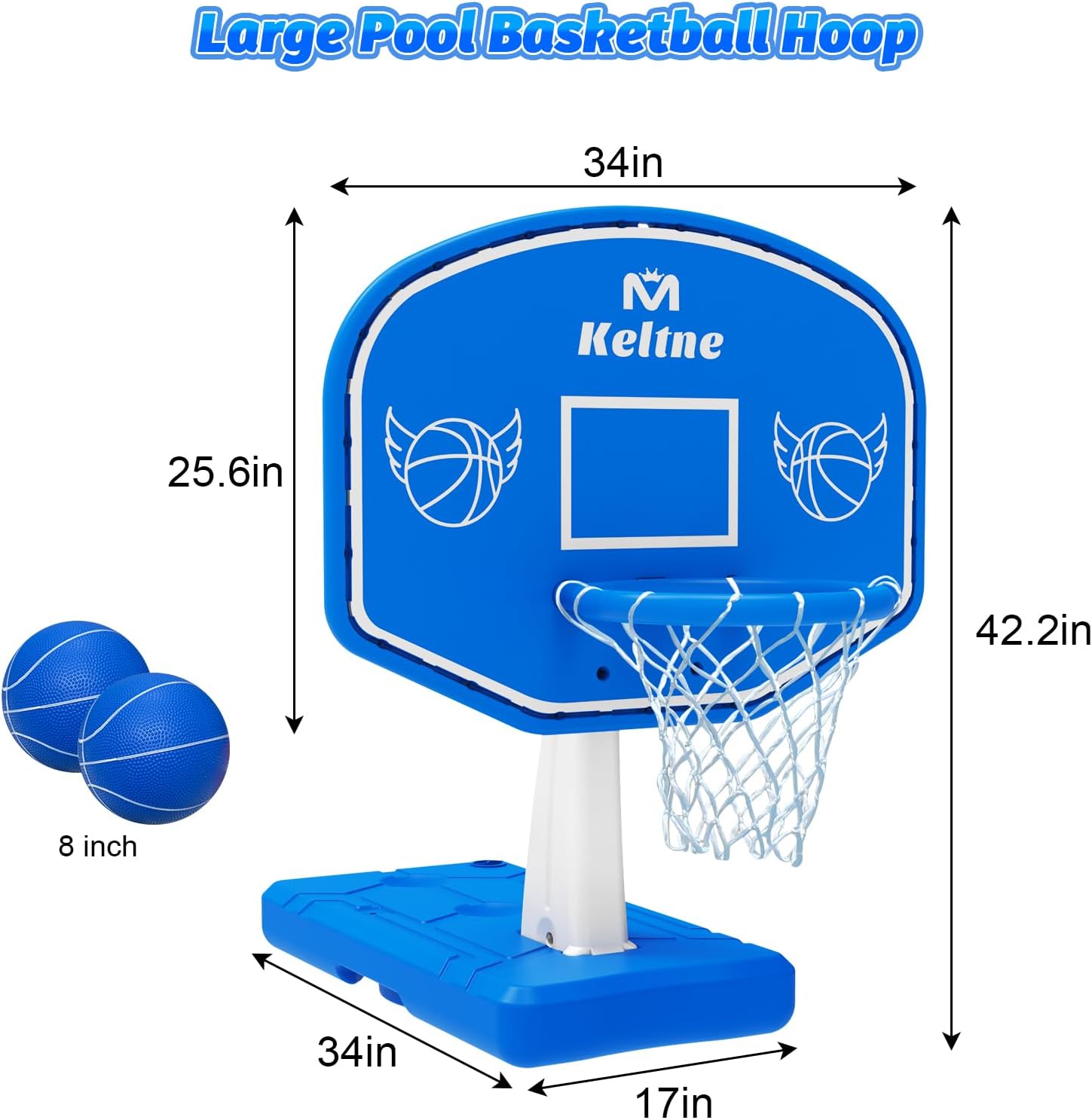 大型スイミングプールバスケットボールフープ、拡張された頑丈な - Kids Outdoor Games のレビューと価格