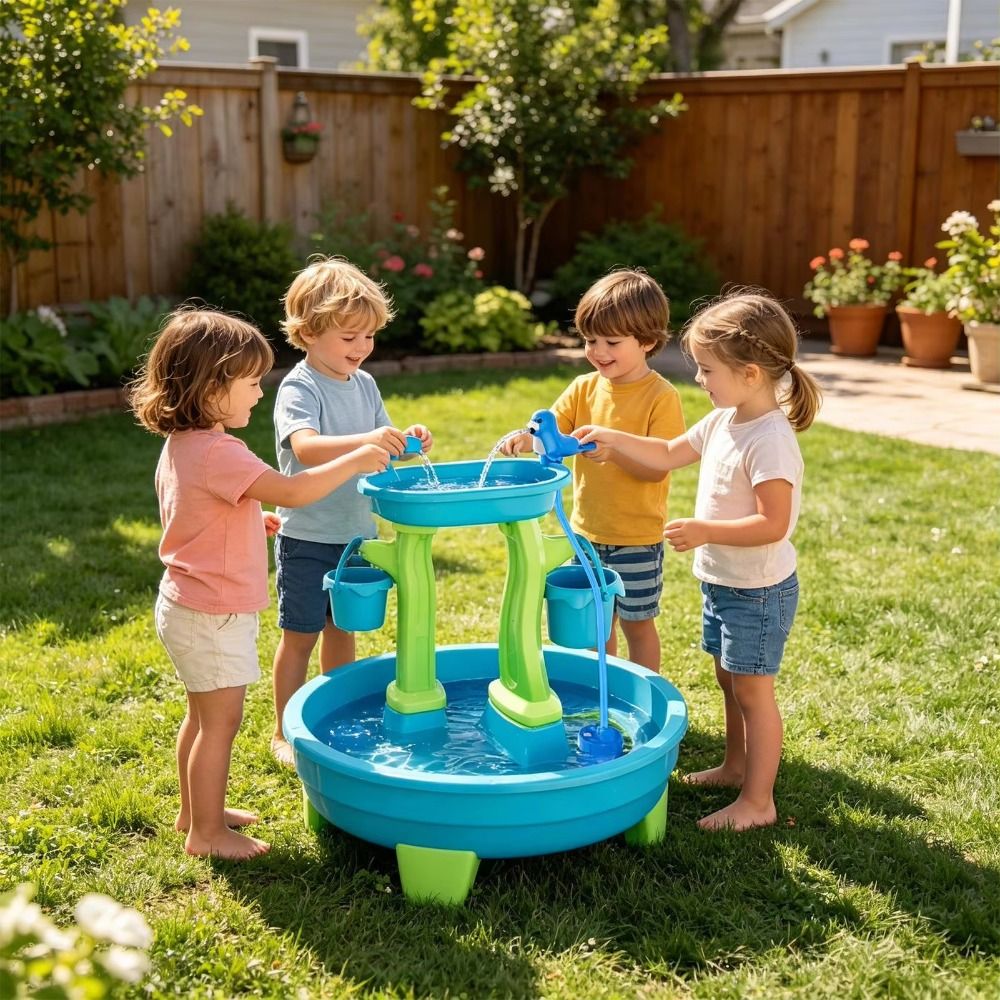 ポータブルノードリル式ウォーターテーブルポンプ シーライオン - Kids Outdoor Play Table のレビューと価格