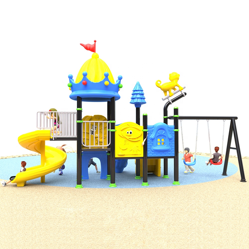 多機能子供用卸売保育園屋外遊び場遊具キッズプラスチック製滑り - Kids Outdoor Swing Set With Slide のレビューと価格