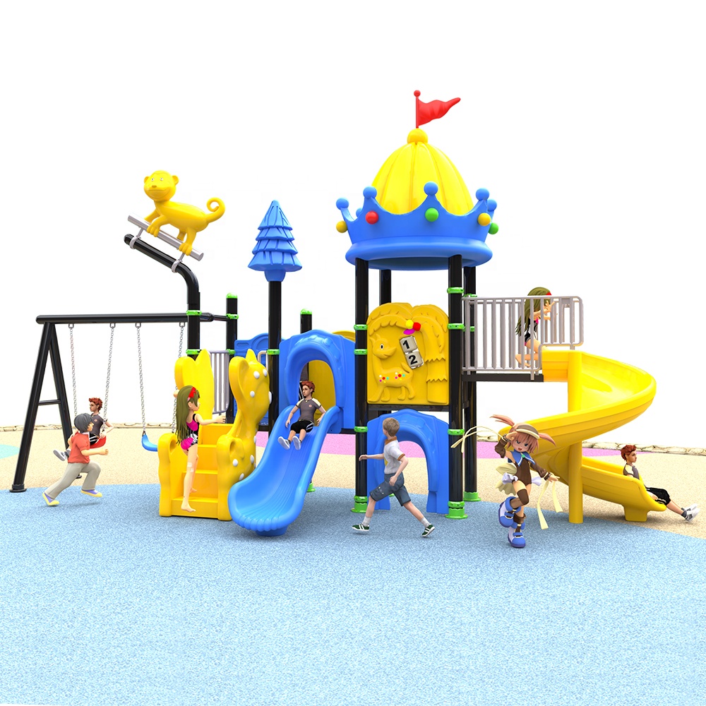 多機能子供用卸売保育園屋外遊び場遊具キッズプラスチック製滑り - Kids Outdoor Swing Set With Slide のレビューと価格