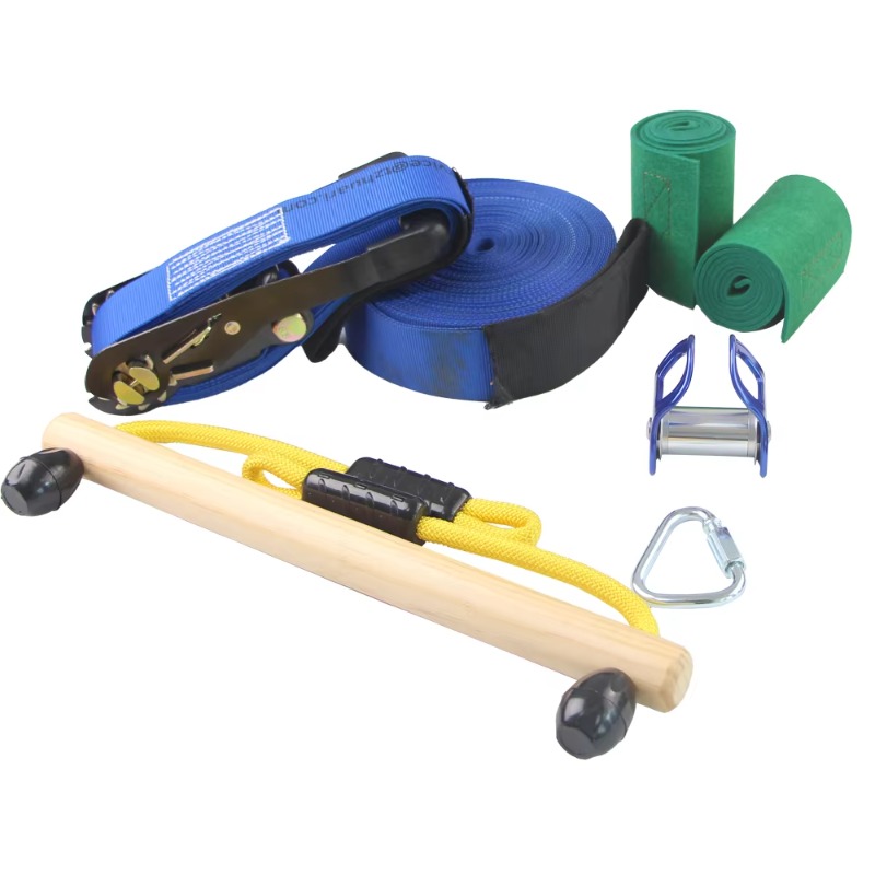 キッズ忍者ウォリアー障害物コース – 滑り止めスラックライン - Kids Outdoor Ninja Set のレビューと価格