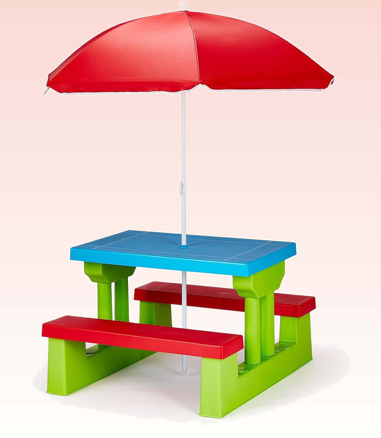 JOYMOR キッズピクニックテーブル（傘付き）、プラスチッ - Kids Outdoor Bench Table のレビューと価格