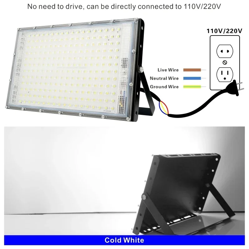 110V 220V Led フラッドライト 50 ワット 1 - Balance Beam Outdoor のレビューと価格