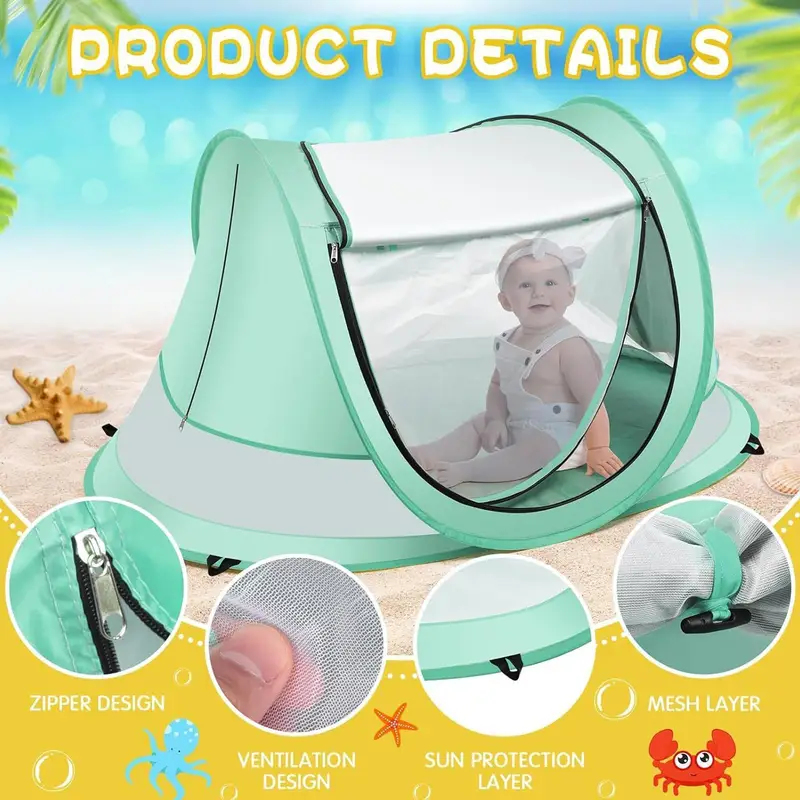 幼児用ビーチテント 屋外ベビーシェード UVカット 折りたた - Kids Outdoor Tent のレビューと価格
