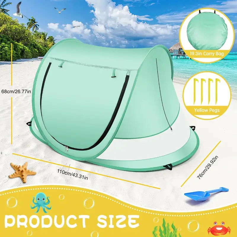 幼児用ビーチテント 屋外ベビーシェード UVカット 折りたた - Kids Outdoor Tent のレビューと価格