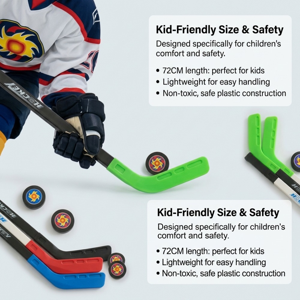 子供用おもちゃのホッケーポールゲーム、アイスホッケー、72C - Kids Outdoor Hockey Sticks のレビューと価格