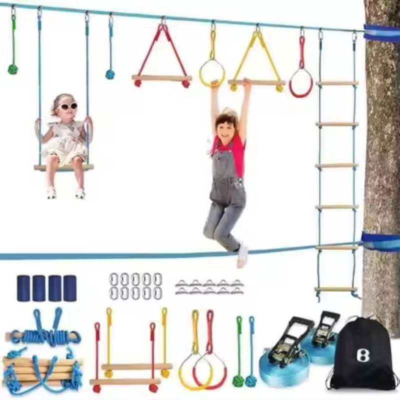 子供用ウォリアーオプスタクルコースキット 吊り下げ式モンキー - Kids Outdoor Monkey Bar Set のレビューと価格