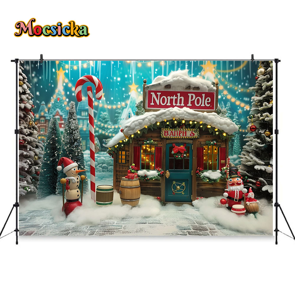 子供のクリスマス写真の背景,ポール,キャンディーケインの町, - Kids Outdoor Xmas Gifts のレビューと価格
