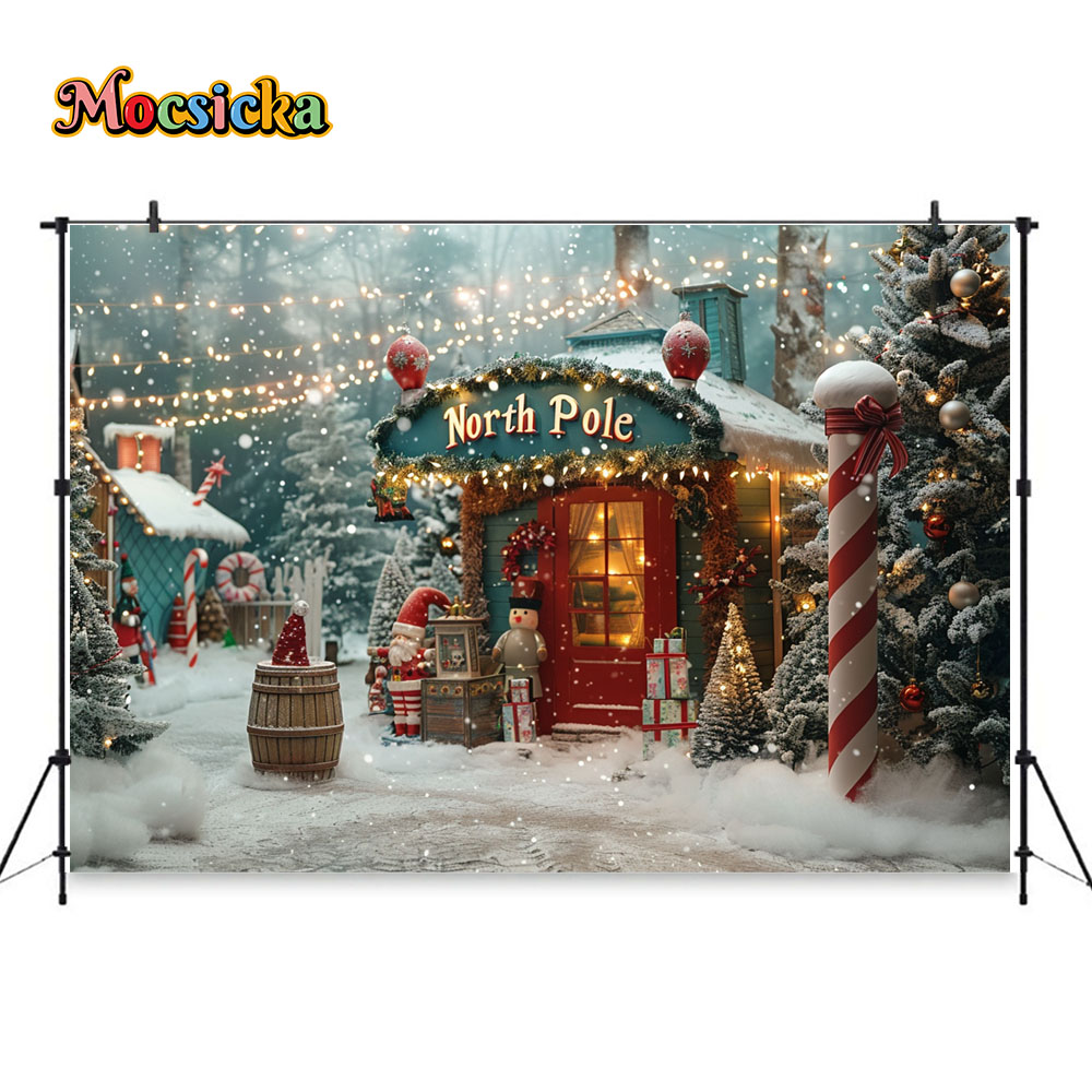 子供のクリスマス写真の背景,ポール,キャンディーケインの町, - Kids Outdoor Xmas Gifts のレビューと価格