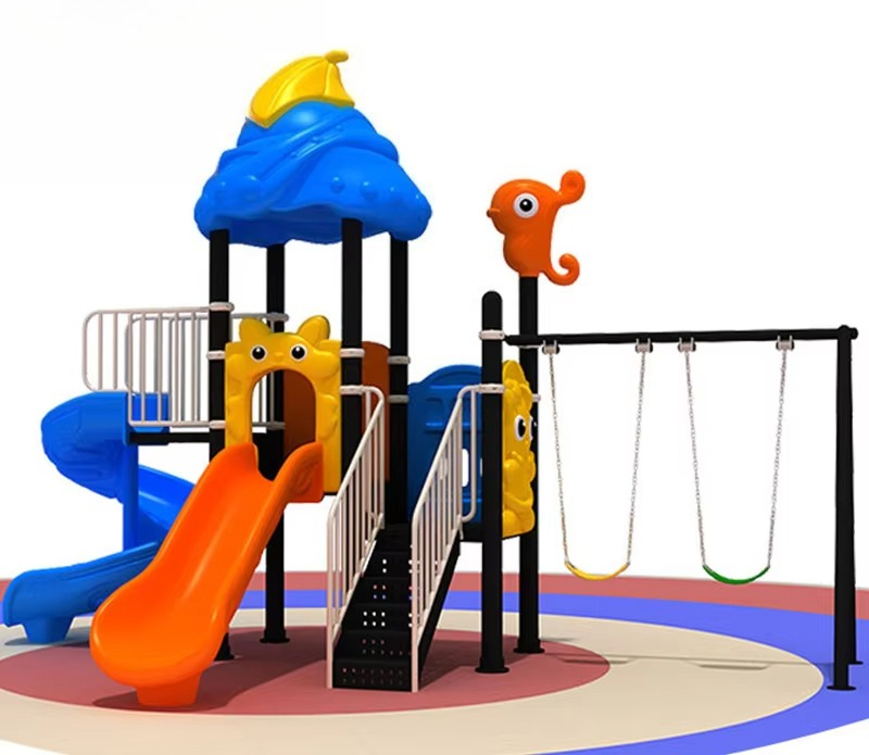 大型で丈夫なプラスチック製の子供用ブランコセット、遊園地、ス - Kids Outdoor Swing Set With Slide のレビューと価格