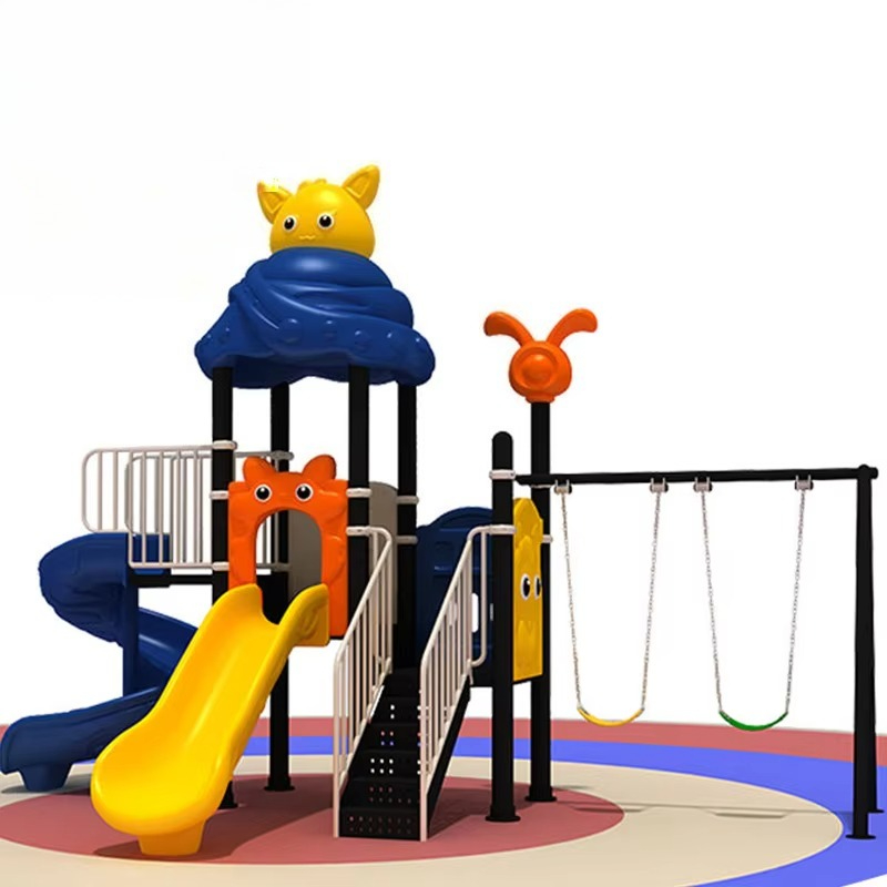 大型で丈夫なプラスチック製の子供用ブランコセット、遊園地、ス - Kids Outdoor Swing Set With Slide のレビューと価格