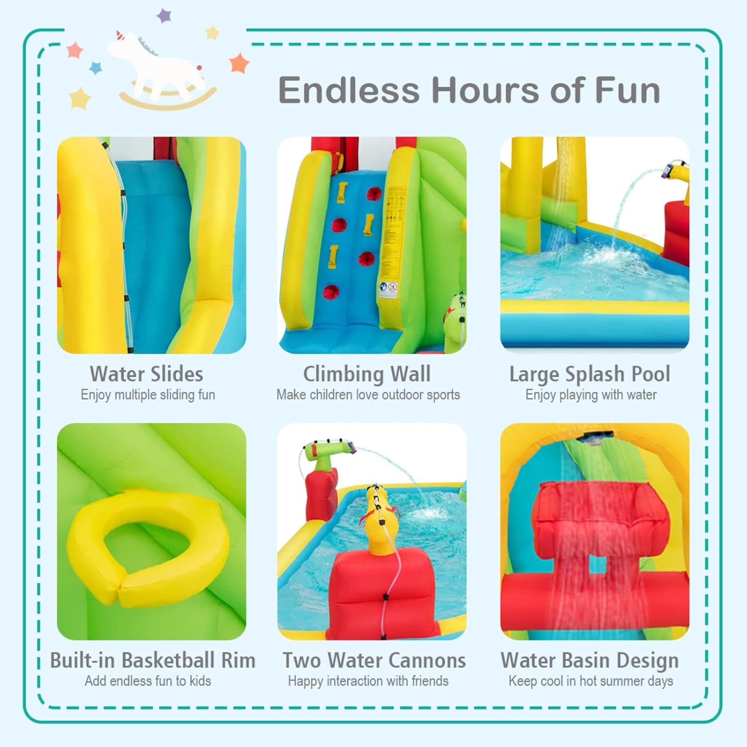 巨大なインフレータブルウォーターパーク遊具 - 子供用ブロウ - Kids Outdoor Inflatable のレビューと価格